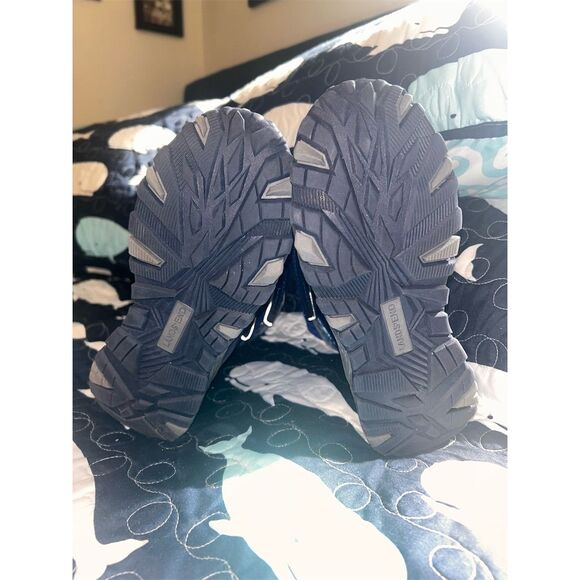 Lands' End Kids Winter Boots Size 4 Navy Blue Insulated Snow Flurry - Picture 8 of 8